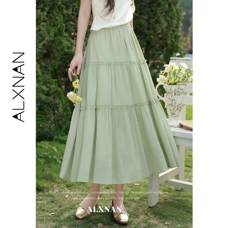 ALXNAN Green A-line Midi Skirt Women 2026 Summer Elegant High Waist Skirt Holiday Beach Fashion Casual Female Clothing QYM001482
ALXNAN Green A-line Midi Skirt Women 2026 Summer Elegant High Waist Skirt Holiday Beach Fashion Casual Female Clothing QYM001482