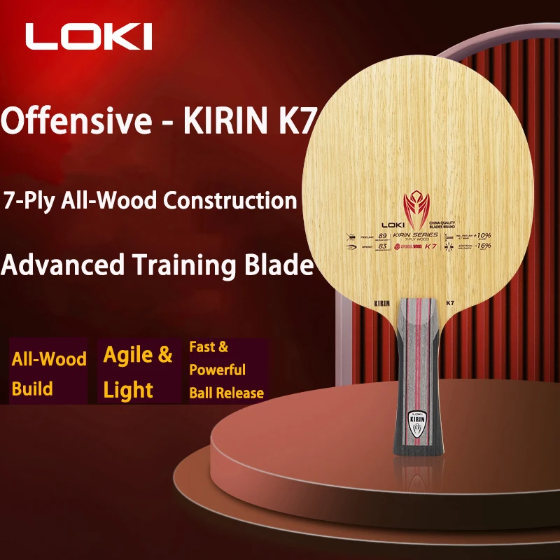 LOKI Kirin K7 7Ply All-Wood Table Tennis RacketsSuitable for Players of All Levels Ping Pong Paddle Blade Powerful Bottom Base
LOKI Kirin K7 7Ply All-Wood Table Tennis RacketsSuitable for Players of All Levels Ping Pong Paddle Blade Powerful Bottom Base
