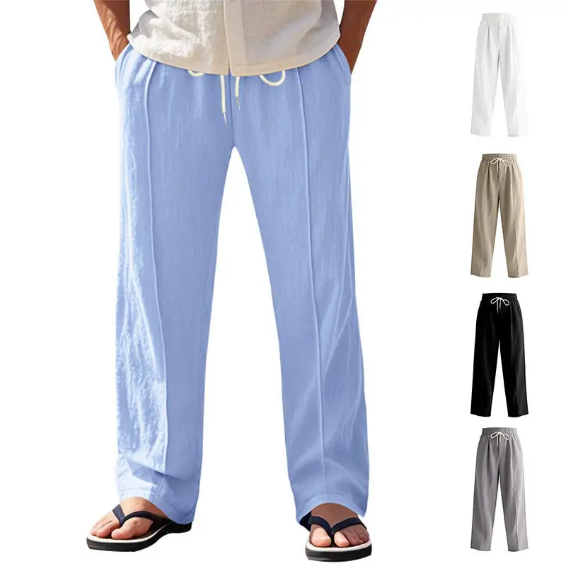 New Men's Linen Breathable Wide Leg Pants Summer Autumn Thin Sport Loose Casual Straight Leg Trousers Comfortable Straight Fit
New Men's Linen Breathable Wide Leg Pants Summer Autumn Thin Sport Loose Casual Straight Leg Trousers Comfortable Straight Fit