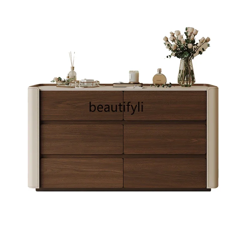 Walnut solid wood chest light luxury high-end French retro bedroom bedside storage cabinet
Walnut solid wood chest light luxury high-end French retro bedroom bedside storage cabinet