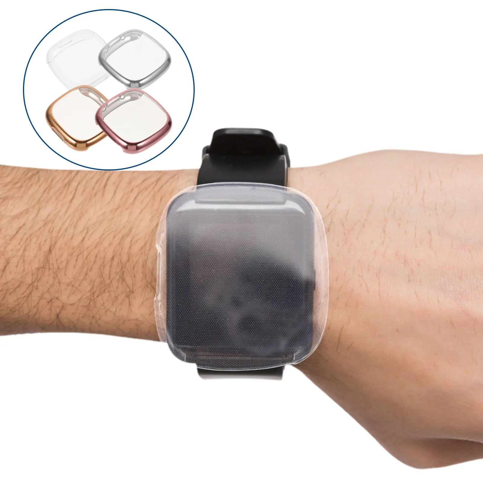 4Pcs Fashionable Delicate Watch Protector Reusable Detachable All Around for Smartwatch Curved Edges Versa4
4Pcs Fashionable Delicate Watch Protector Reusable Detachable All Around for Smartwatch Curved Edges Versa4