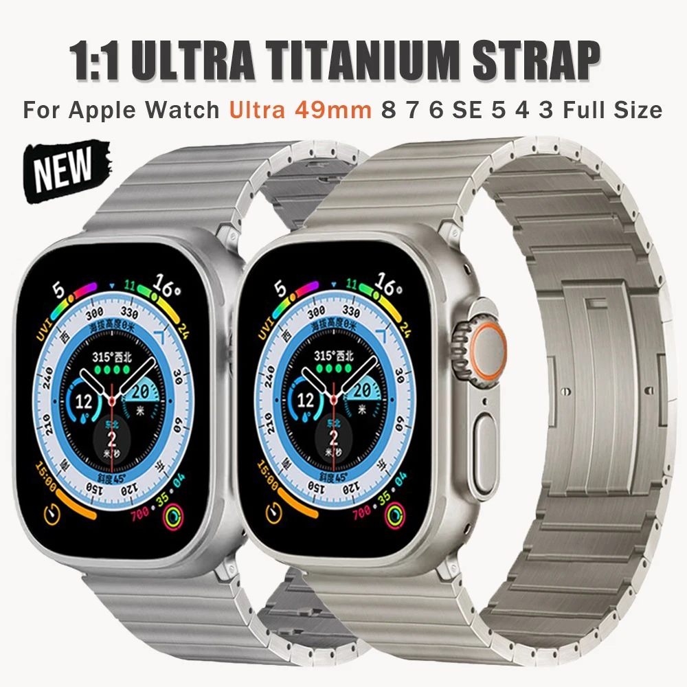 Титановый металлический ремешок для Apple Watch Ultra 49 мм 8 7 45 мм 41 мм Роскошный браслет для iWatch 6 5 4 SE 3 44 мм 42 мм 40 мм 38 мм Correa
Титановый металлический ремешок для Apple Watch Ultra 49 мм 8 7 45 мм 41 мм Роскошный браслет для iWatch 6 5 4 SE 3 44 мм 42 мм 40 мм 38 мм Correa