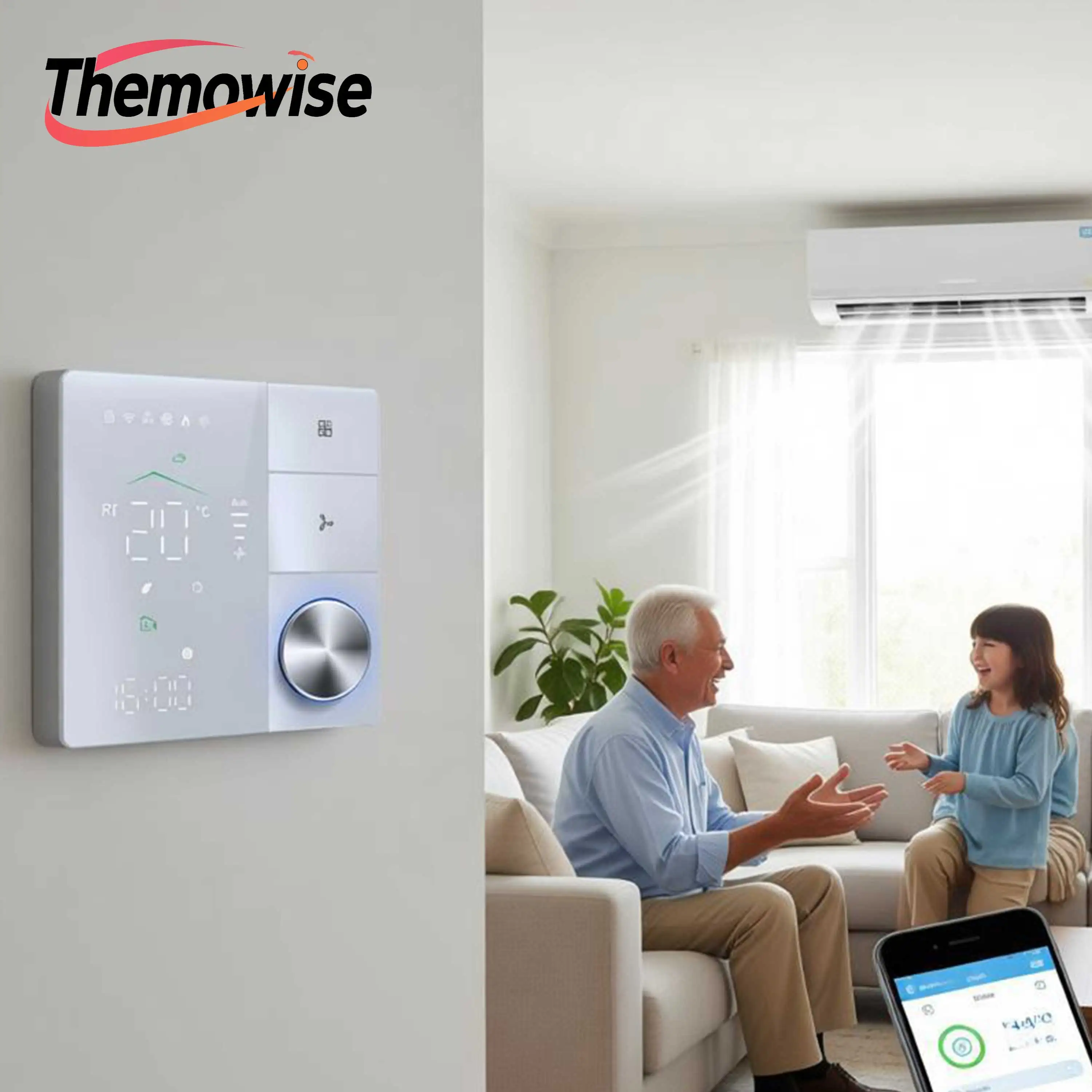 ZIGBEE/WIFI Cooling Heating Thermostat For Knob Operation AC Fan Coil 2P/4P 3-Speed Temperature Adjustment By 24V 220V
ZIGBEE/WIFI Cooling Heating Thermostat For Knob Operation AC Fan Coil 2P/4P 3-Speed Temperature Adjustment By 24V 220V