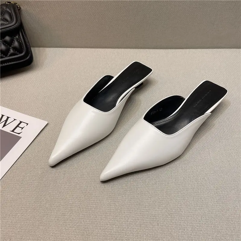 Women's Pointed Toe Mules Slip on Low Heel PU Leather Casual Slippers Elegant Daily Office Party Flat Backless Shoes
Women's Pointed Toe Mules Slip on Low Heel PU Leather Casual Slippers Elegant Daily Office Party Flat Backless Shoes