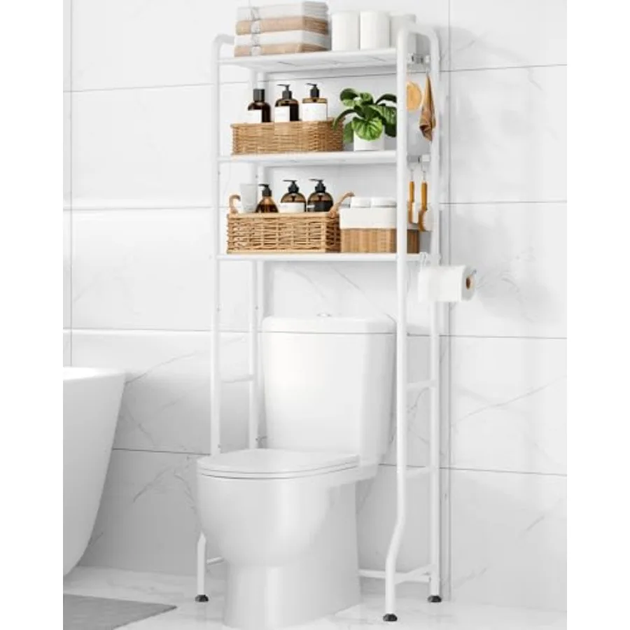 Over Toilet Storage Rack - Metal Over Toilet Bathroom Organizer Shelf, Over the Toilet Storage Cabinet with Paper Holder and Ho
Over Toilet Storage Rack - Metal Over Toilet Bathroom Organizer Shelf, Over the Toilet Storage Cabinet with Paper Holder and Ho