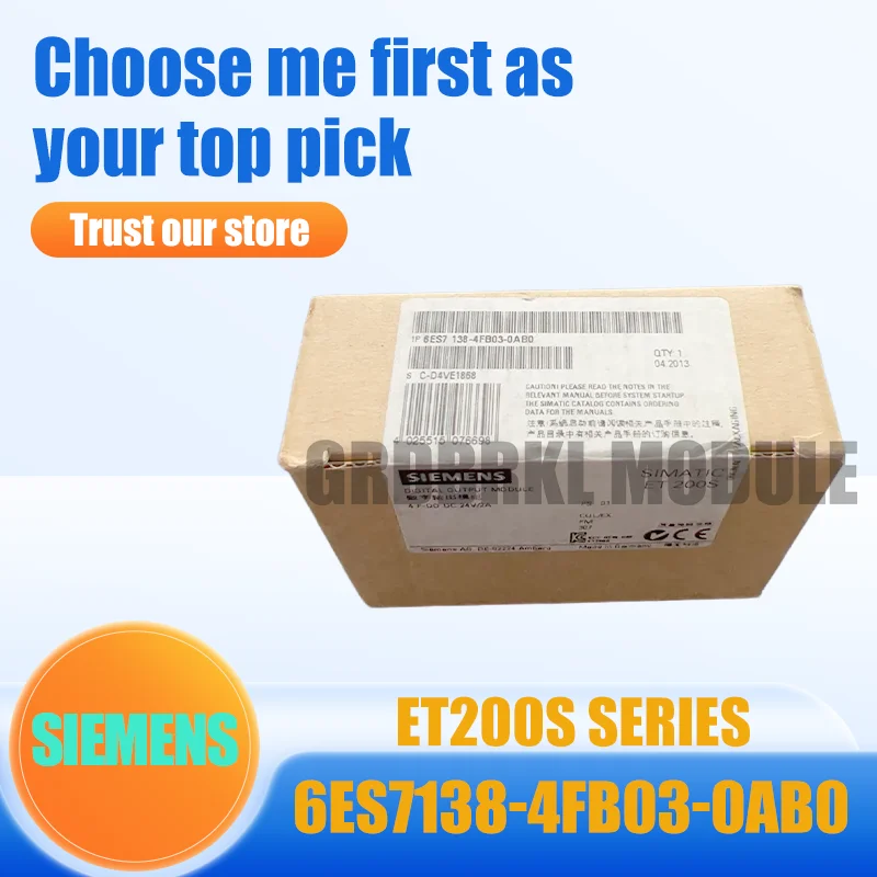 New Original SIEMENS 6ES7138-4FB03-0AB0 6ES7 138-4FB03-0AB0 ET200S F-DO PROFIsafe Electronics module
New Original SIEMENS 6ES7138-4FB03-0AB0 6ES7 138-4FB03-0AB0 ET200S F-DO PROFIsafe Electronics module