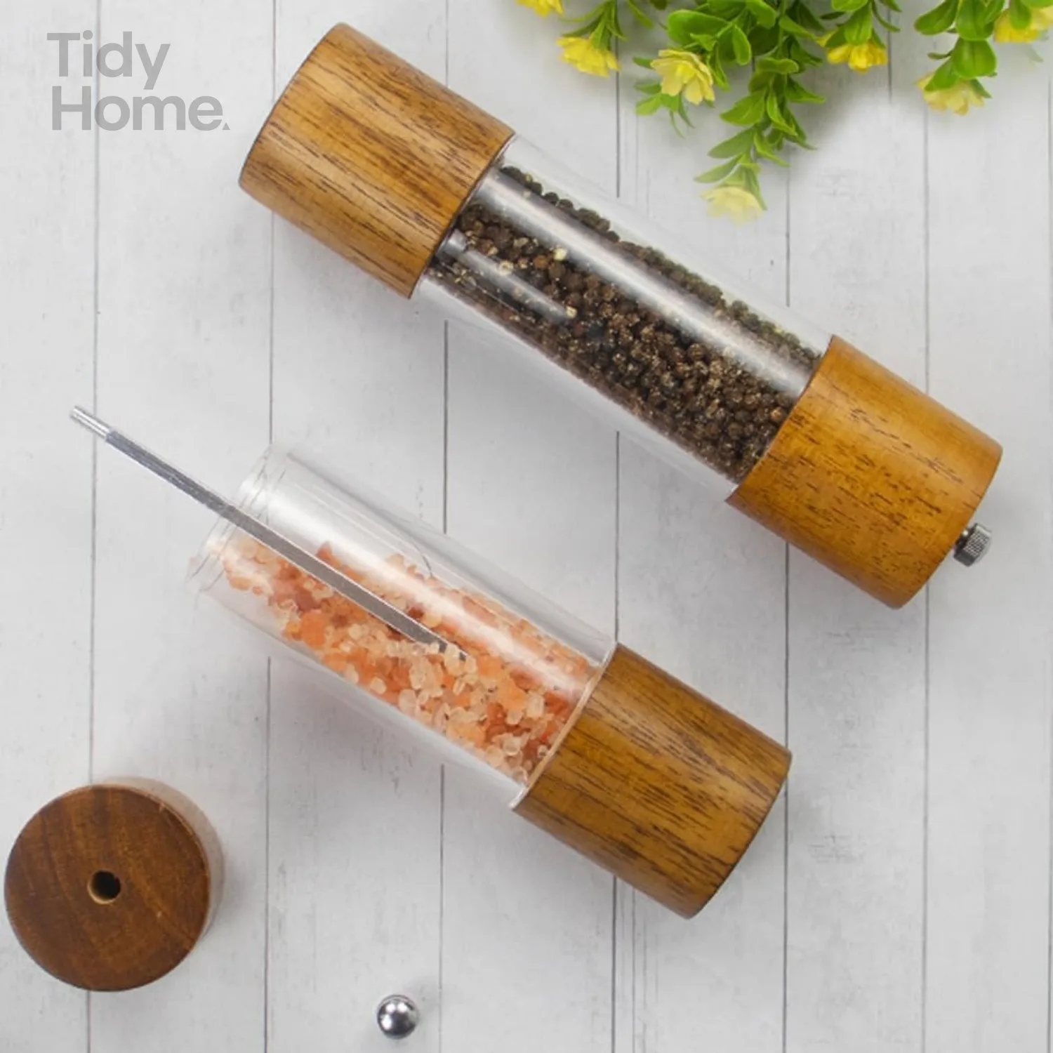 2Packs Premium Acrylic Salt and Pepper Mill Set,Manual Salt and Pepper Grinder,Wooden Pepper Grinder Set,for kitchen,restaurant
2Packs Premium Acrylic Salt and Pepper Mill Set,Manual Salt and Pepper Grinder,Wooden Pepper Grinder Set,for kitchen,restaurant