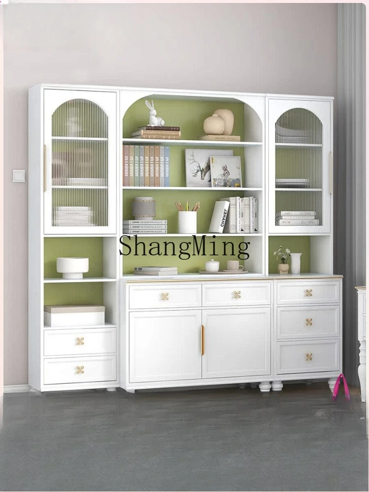 CL living room bookcase whole wall free combination glass file minimalist white side cabinet
CL living room bookcase whole wall free combination glass file minimalist white side cabinet