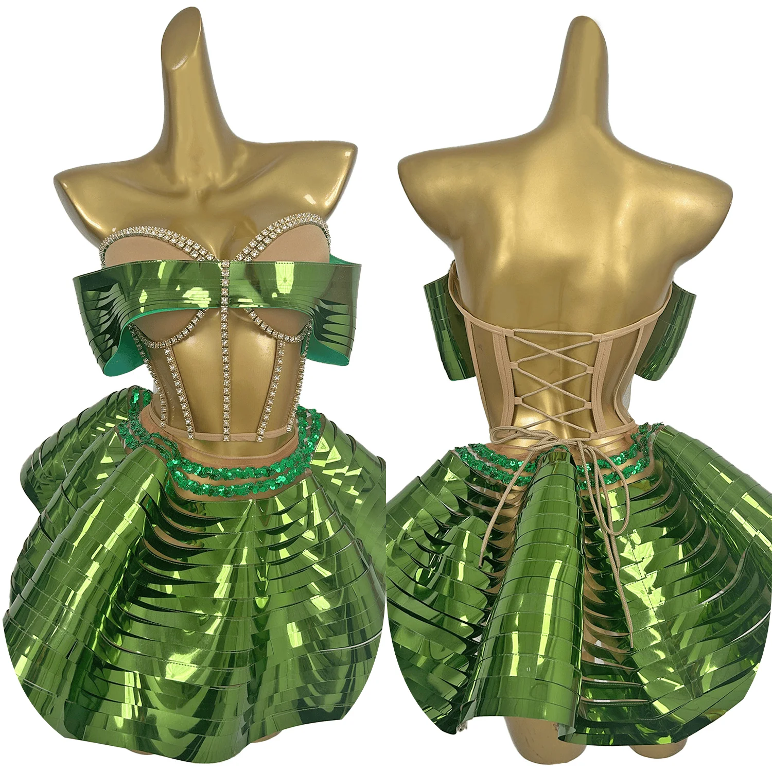 Women Sexy Green Dress Sparkly Sequines Diamonds Top Skirt Outfit Set Party Celebrate Birthday Dress Showgirl Stage Wear Feidie
Women Sexy Green Dress Sparkly Sequines Diamonds Top Skirt Outfit Set Party Celebrate Birthday Dress Showgirl Stage Wear Feidie