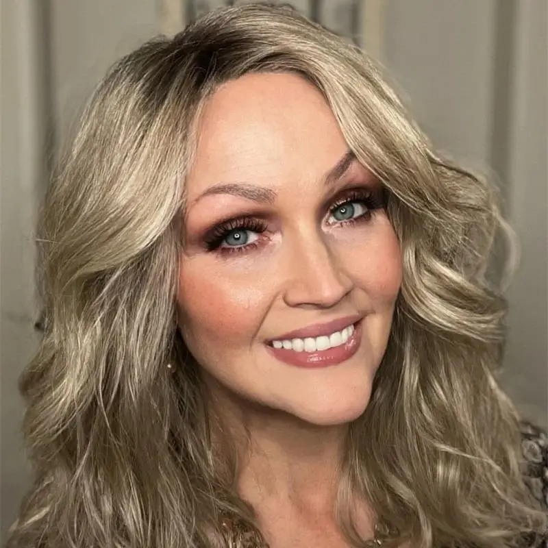 Fashion Synthetic HD Lace Front Wigs Highlight Ombre Light Blonde Colored Highlights Lace Front Wigs Women's Wig Dark Roots 14''
Fashion Synthetic HD Lace Front Wigs Highlight Ombre Light Blonde Colored Highlights Lace Front Wigs Women's Wig Dark Roots 14''
