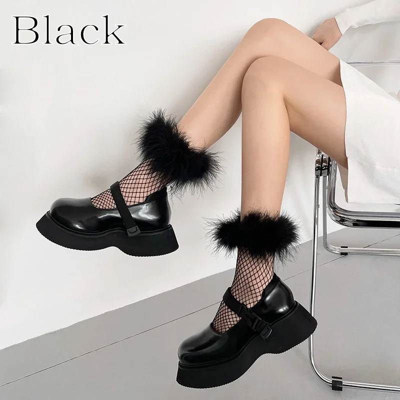 Women Hollow Out Fishnet Socks Sexy Mesh Feather Socks Lolita Cosplay Party Costume Faux Fur Patchwork Mid Tube Socks
Women Hollow Out Fishnet Socks Sexy Mesh Feather Socks Lolita Cosplay Party Costume Faux Fur Patchwork Mid Tube Socks