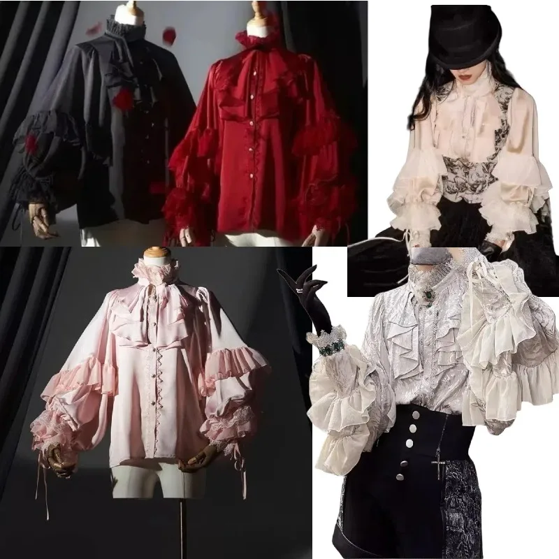 Gothic Y2k Lolita Blouse Batwing Sleeve Shirt Women Japanese Vintage Elegant Lace Patchwork Top Loose Blouse Spring Autumn
Gothic Y2k Lolita Blouse Batwing Sleeve Shirt Women Japanese Vintage Elegant Lace Patchwork Top Loose Blouse Spring Autumn