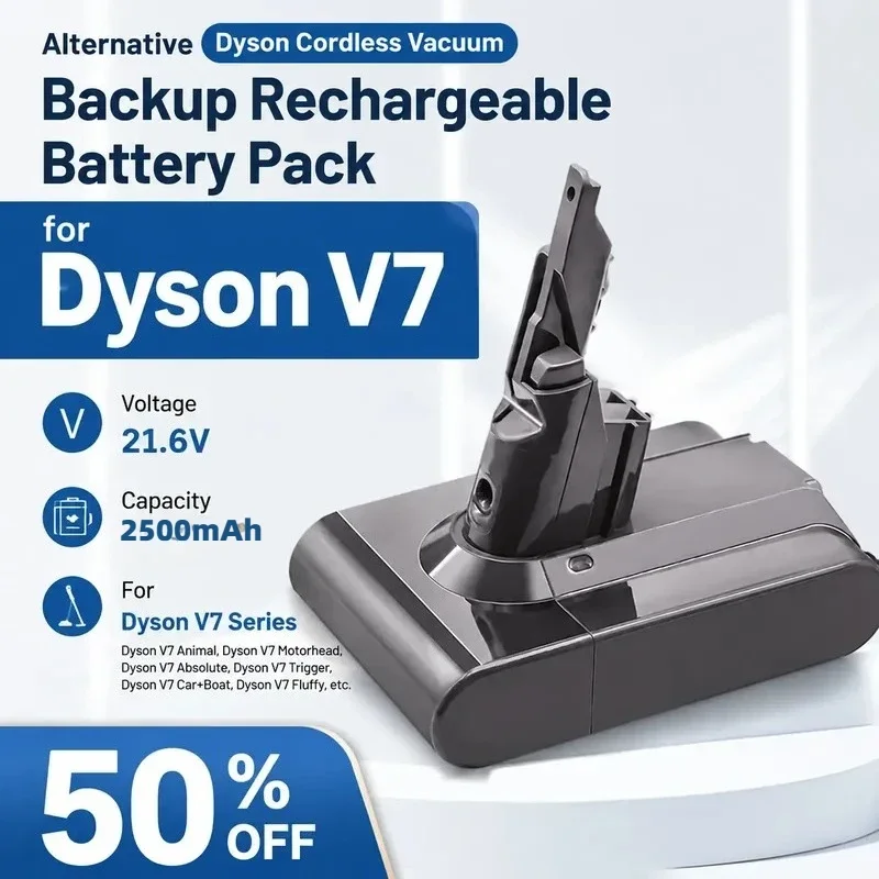 2500mAh Replacement Battery Pack for Dyson V7 Cordless Vacuum Cleaner
2500mAh Replacement Battery Pack for Dyson V7 Cordless Vacuum Cleaner