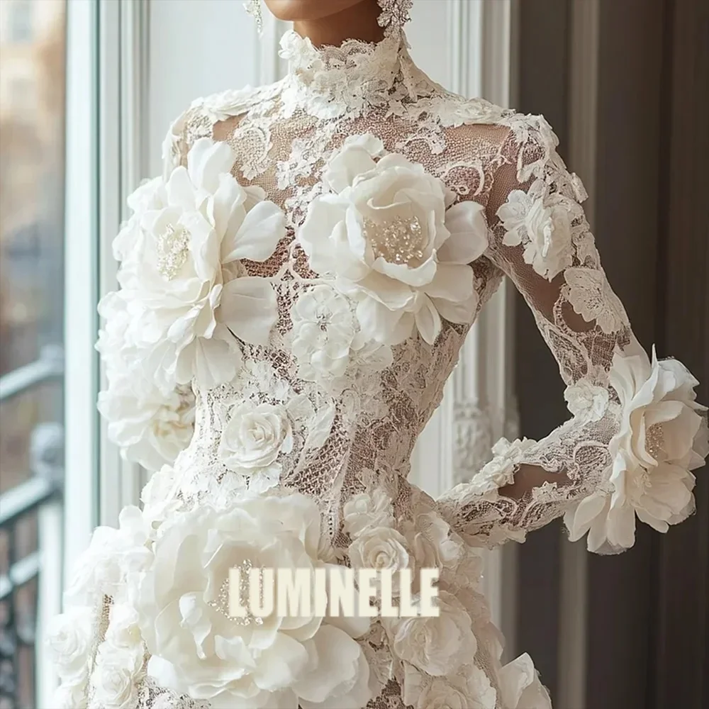 Luxury Cocktail Dresses High Collar Flowers Long Sleeves Mini Dress Exquisite High Quality Prom Party Gowns for Women Customized
Luxury Cocktail Dresses High Collar Flowers Long Sleeves Mini Dress Exquisite High Quality Prom Party Gowns for Women Customized