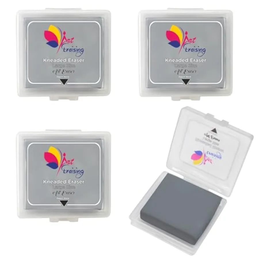 Kneaded Erasers for Artists - 4 Pack Large Size Grey Kneadable Erasers for Drawing and Sketching
Kneaded Erasers for Artists - 4 Pack Large Size Grey Kneadable Erasers for Drawing and Sketching