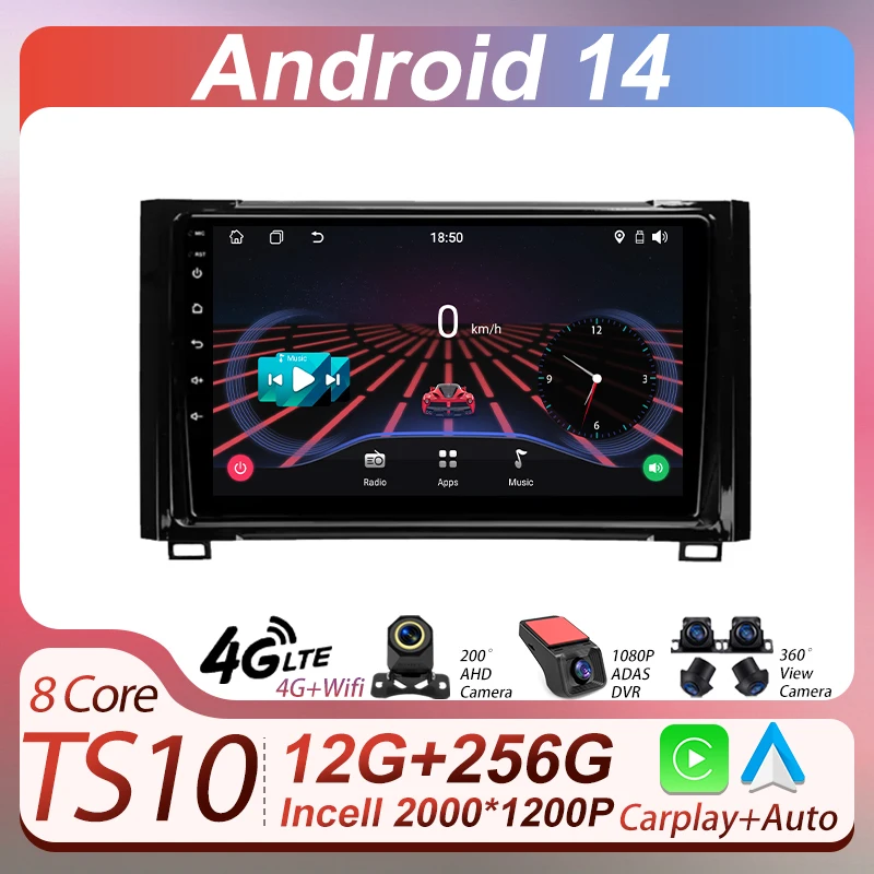 2Din Android 14 Autoradio Car Radio Multimedia Player For Toyota Tundra XK50 2013 - 2020 Autoradio CarPlay Navigation GPS Wifi
2Din Android 14 Autoradio Car Radio Multimedia Player For Toyota Tundra XK50 2013 - 2020 Autoradio CarPlay Navigation GPS Wifi