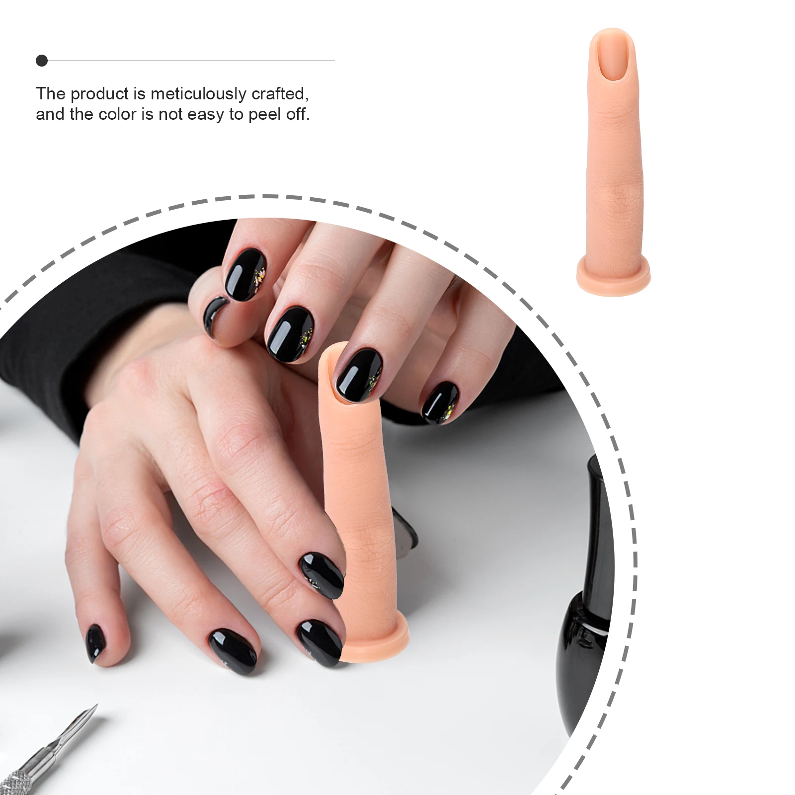 Silicone Nail Art Finger Model Training Practice Artificial H Durable Lifelike Long Term Use Color Not Peel Off Manicure
Silicone Nail Art Finger Model Training Practice Artificial H Durable Lifelike Long Term Use Color Not Peel Off Manicure