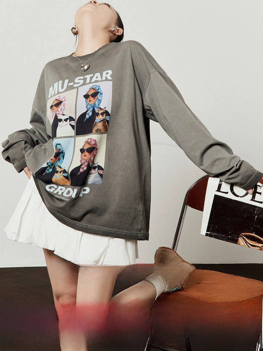 Loose ort Sve round Ne T-irt Women's Summer New Sle Chic Simple Print Casual Cotton Polyester Blend Top
Loose ort Sve round Ne T-irt Women's Summer New Sle Chic Simple Print Casual Cotton Polyester Blend Top