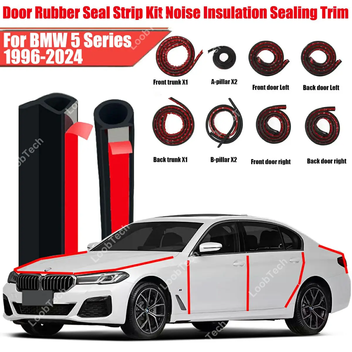 Door Seal Strip Kit Rubber Weather Draft Wind Noise Reduction For BMW 5 Series Self Adhesive Door Engine Cover Soundproof Strip
Door Seal Strip Kit Rubber Weather Draft Wind Noise Reduction For BMW 5 Series Self Adhesive Door Engine Cover Soundproof Strip