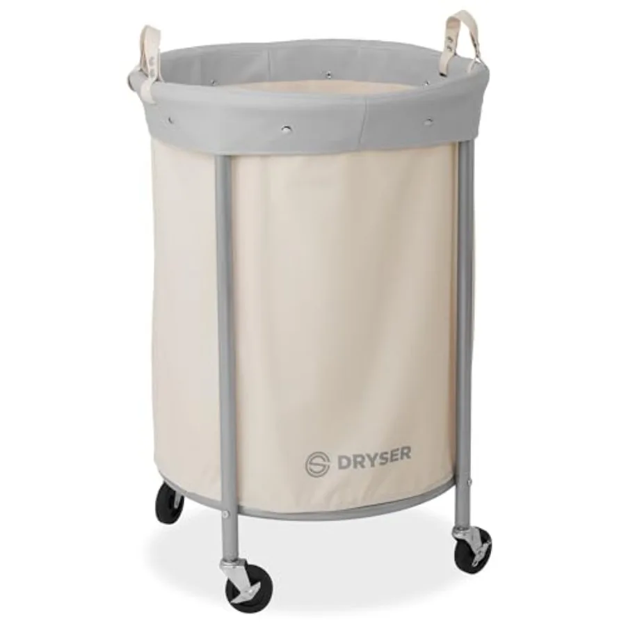 Laundry Basket with Wheels, 65 Gal. Commercial Round Rolling Laundry Hamper with Steel Cart, 4 Casters and 2 Brakes, Removable
Laundry Basket with Wheels, 65 Gal. Commercial Round Rolling Laundry Hamper with Steel Cart, 4 Casters and 2 Brakes, Removable