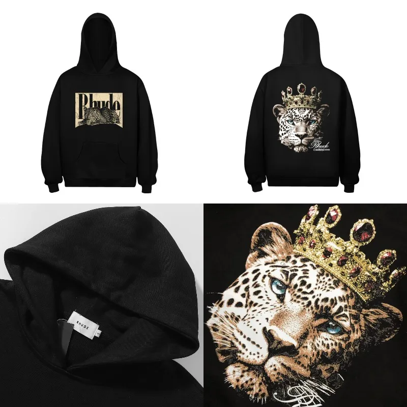 New Arrival Trend Rhude Hoodie Streetwear Men's Pullover High Quality Big Lion Pattern Casual Heavy Fabric Loose Sweatshirt
New Arrival Trend Rhude Hoodie Streetwear Men's Pullover High Quality Big Lion Pattern Casual Heavy Fabric Loose Sweatshirt