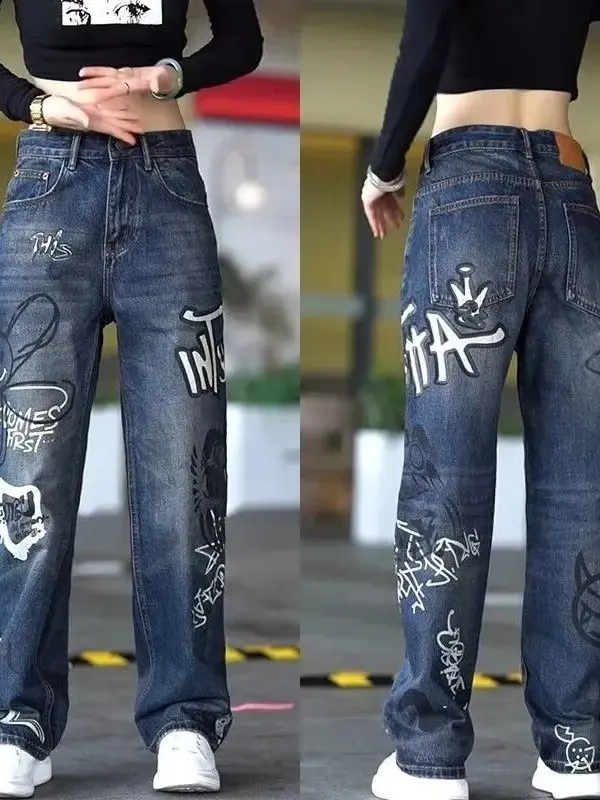 American High Street Loose fiti Print Men's Jeans Spring Autumn Trendy Brand Design Straight Casual Long Pants
American High Street Loose fiti Print Men's Jeans Spring Autumn Trendy Brand Design Straight Casual Long Pants
