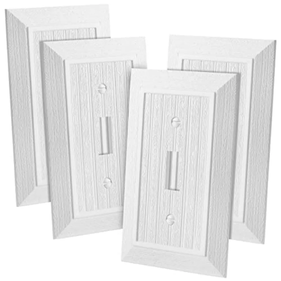 Bates- Classic Beadboard Single Switch Plate, 4 Pack, Light Switch Cover
Bates- Classic Beadboard Single Switch Plate, 4 Pack, Light Switch Cover