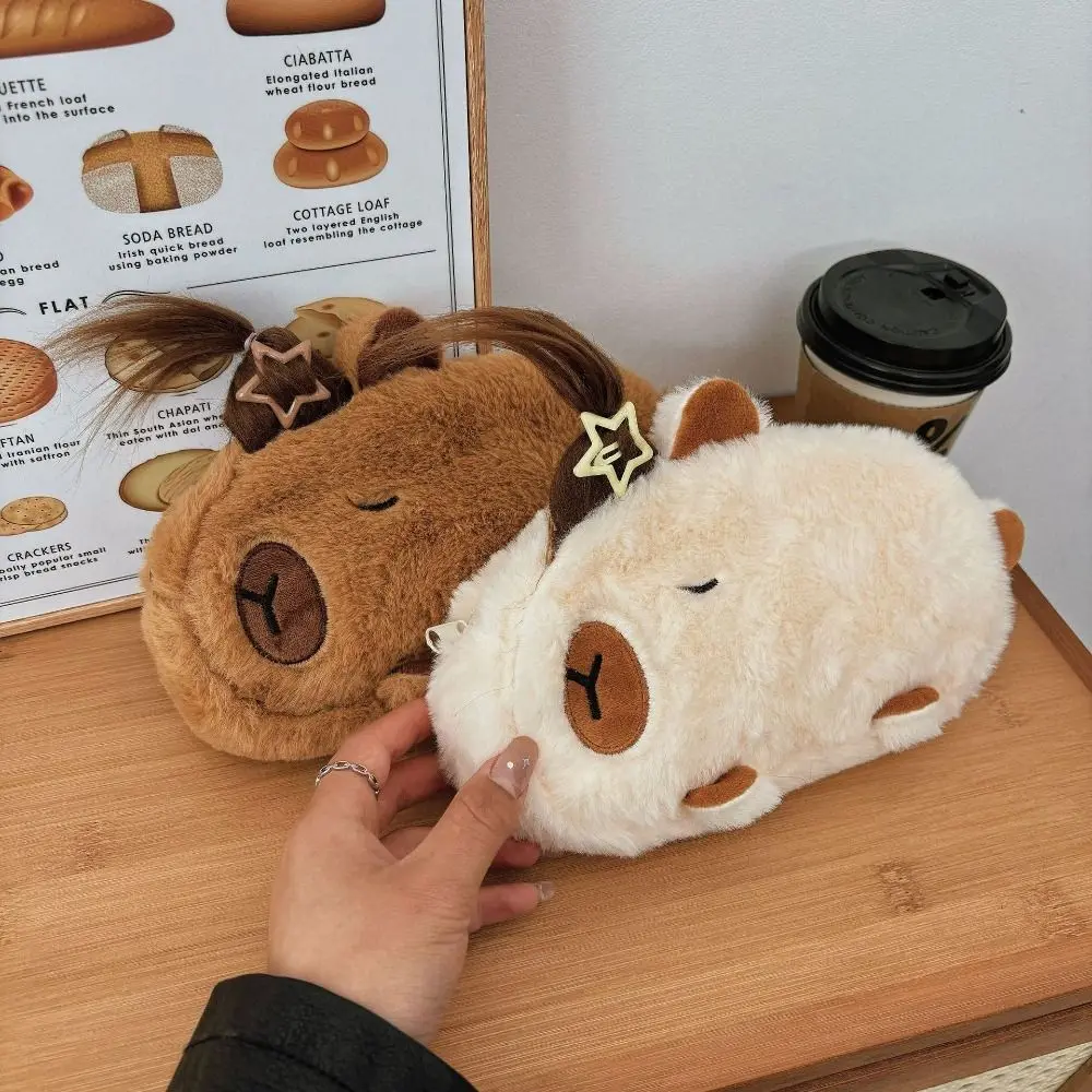 Kawaii Pen Holder Capybara Stationery Bag Novelty Afro Hair Capybara Pencil Bag Animal Doll Zipper Plush Pen Case School
Kawaii Pen Holder Capybara Stationery Bag Novelty Afro Hair Capybara Pencil Bag Animal Doll Zipper Plush Pen Case School