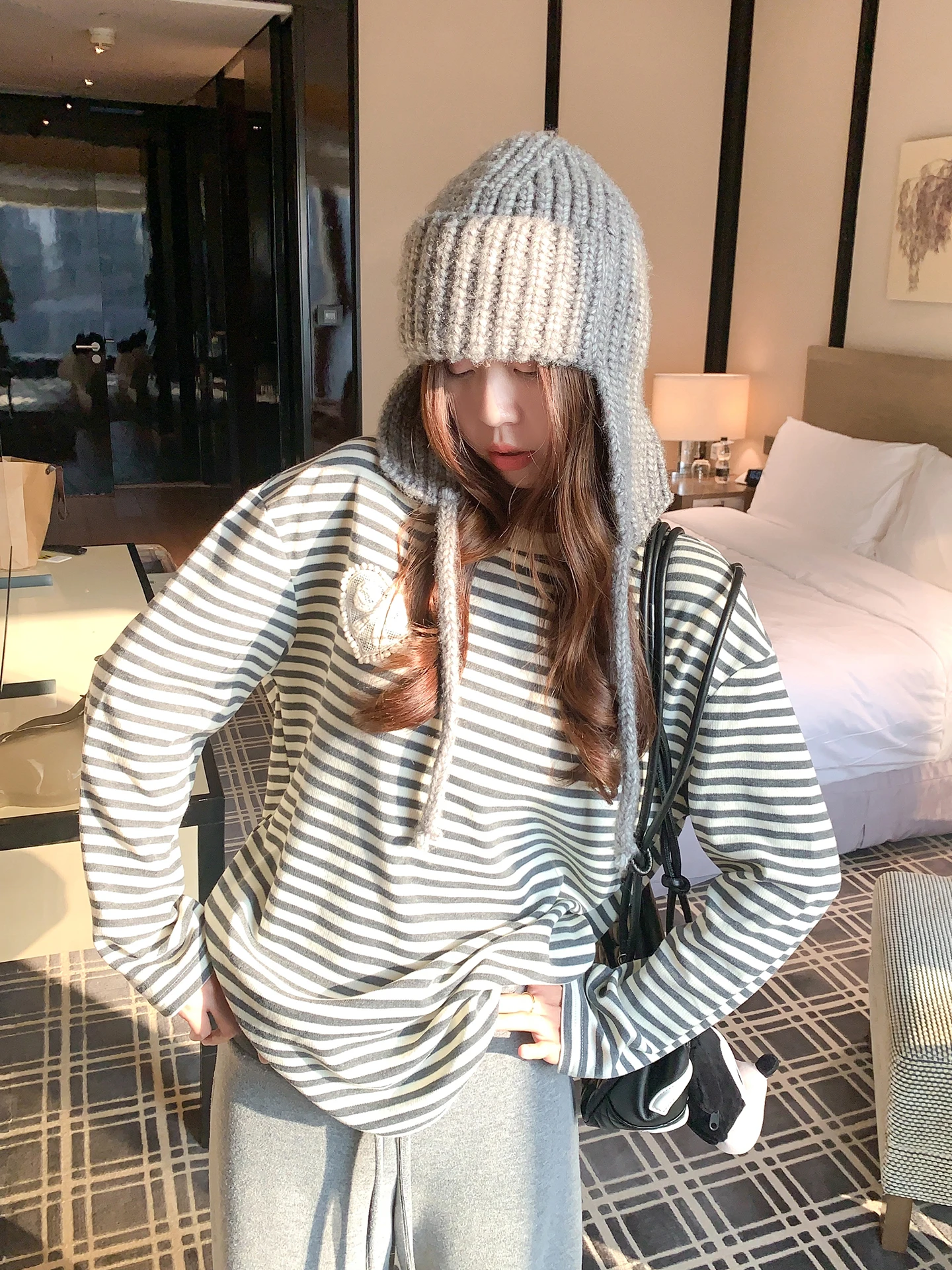 Loose Long Sve Women's T-irt Embroidered Striped Base Layer Inner Wear Winter Korean Sle Casual Cotton Blend
Loose Long Sve Women's T-irt Embroidered Striped Base Layer Inner Wear Winter Korean Sle Casual Cotton Blend