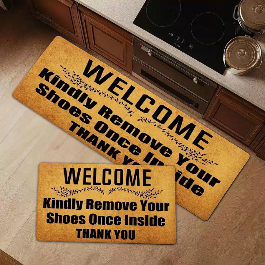 1/2/3Pcs Flannel Kitchen Mat—Welcome Doormat Kindly Remove Your Shoes Once Inside Non-Slip Floor Mat Soft Flannel Entryway Rug Home Decor Decorative Indoor Outdoor Welcome Carpet—Soft,Comfortable,Suitable For Bathroom,Bedroom,Kitchen,Laundry Room
1/2/3Pcs Flannel Kitchen Mat—Welcome Doormat Kindly Remove Your Shoes Once Inside Non-Slip Floor Mat Soft Flannel Entryway Rug Home Decor Decorative Indoor Outdoor Welcome Carpet—Soft,Comfortable,Suitable For Bathroom,Bedroom,Kitchen,Laundry Room