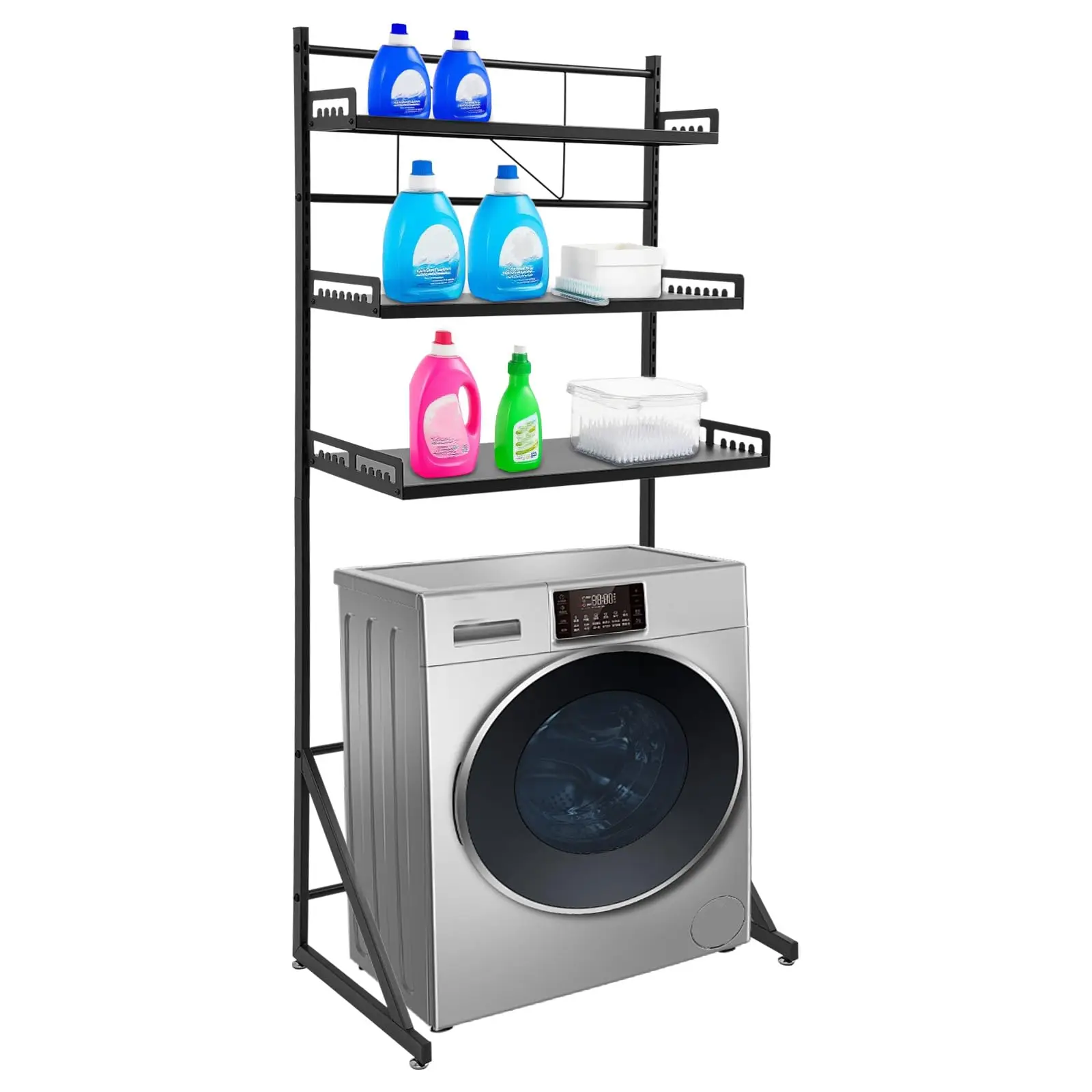 3-уровневая полка для хранения стиральной машины, полки для стиральной и сушилки, органайзер для полки для белья емкостью 110 фунтов с регулируемой головкой
3-уровневая полка для хранения стиральной машины, полки для стиральной и сушилки, органайзер для полки для белья емкостью 110 фунтов с регулируемой головкой