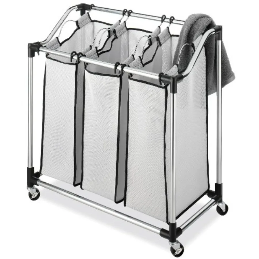 Chrome Laundry Sorter with Foam Mesh Bags for Home Dorm Apartment Use Gray Durable Lightweight Breathable Design
Chrome Laundry Sorter with Foam Mesh Bags for Home Dorm Apartment Use Gray Durable Lightweight Breathable Design