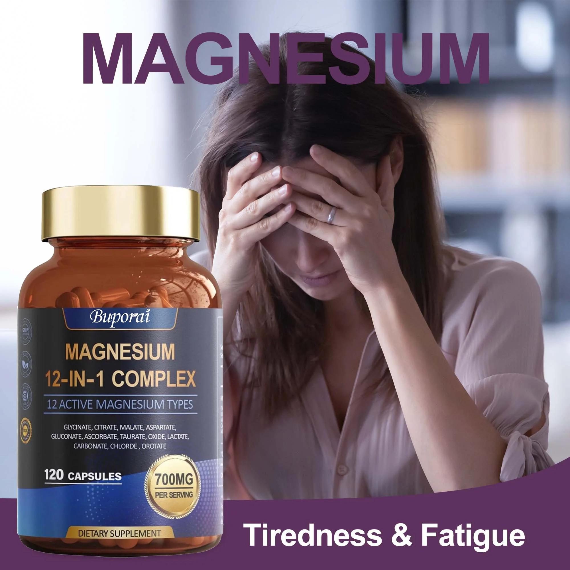 Магниевые комплексные капсулы Buporai, высокопоглощающие кости, мышцы, мозг, добавки для здоровья, помощь во сне, снятие стресса и тревоги
Магниевые комплексные капсулы Buporai, высокопоглощающие кости, мышцы, мозг, добавки для здоровья, помощь во сне, снятие стресса и тревоги