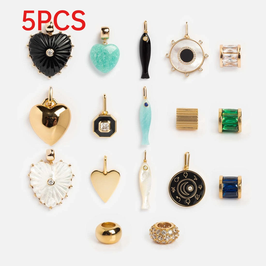 5Pcs Vintage Charms Heart Fish Coin Round Pendants DIY Jewelry Accessories For Necklace Bracelet Keychain
5Pcs Vintage Charms Heart Fish Coin Round Pendants DIY Jewelry Accessories For Necklace Bracelet Keychain