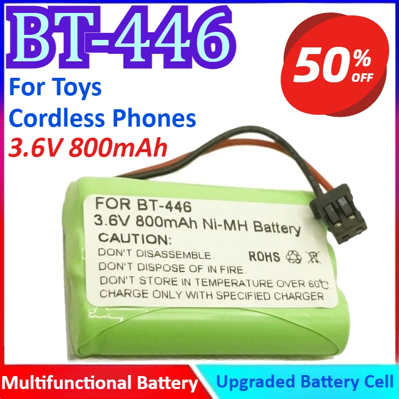 BT-446 3.6V 800mAh Multifunctional Battery For Cordless Phones / Toys High Quality
BT-446 3.6V 800mAh Multifunctional Battery For Cordless Phones / Toys High Quality