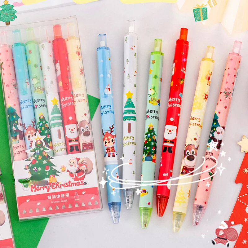 6Pcs/Lot Christmas Themes Press Gel Pens 0.5mm Black Ink Creative Cartoon School Student Gift Stationery Office Signature Pen
6Pcs/Lot Christmas Themes Press Gel Pens 0.5mm Black Ink Creative Cartoon School Student Gift Stationery Office Signature Pen