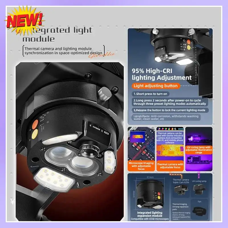 T24C Integrated Microscope Ultraviolet Curing Lamp Expandable Thermal Imaging+Fan Repair
T24C Integrated Microscope Ultraviolet Curing Lamp Expandable Thermal Imaging+Fan Repair