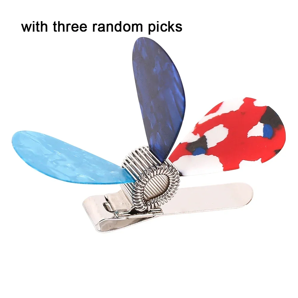 Brand New Spring Pick Holder With 3x Picks Guitar Lightweight Metal Picks Clip Portable Random Silvery Color Strap
Brand New Spring Pick Holder With 3x Picks Guitar Lightweight Metal Picks Clip Portable Random Silvery Color Strap