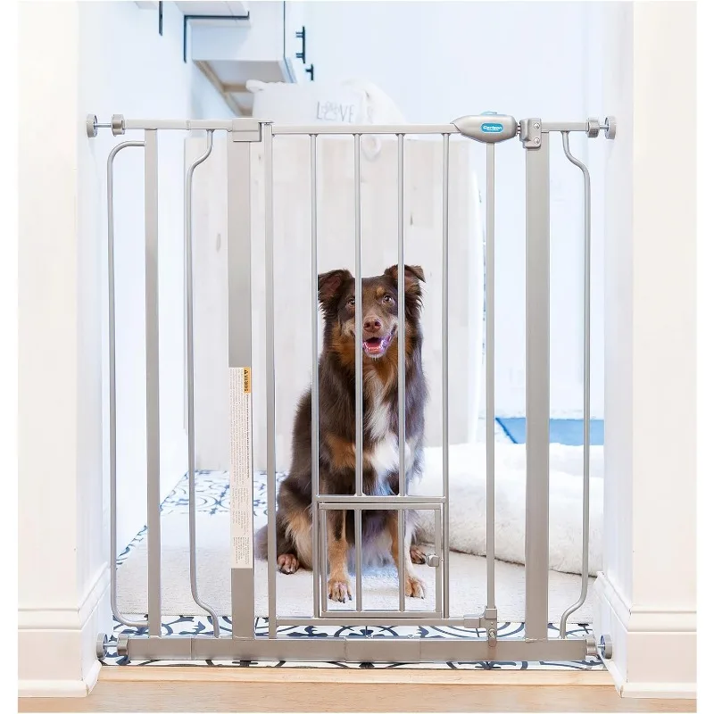 Extra Tall Walk Through Pet Gate with Small Pet Door, Includes 4-Inch Extension Kit, 4 Pack Pressure Mount Kit and 4 Pac
Extra Tall Walk Through Pet Gate with Small Pet Door, Includes 4-Inch Extension Kit, 4 Pack Pressure Mount Kit and 4 Pac