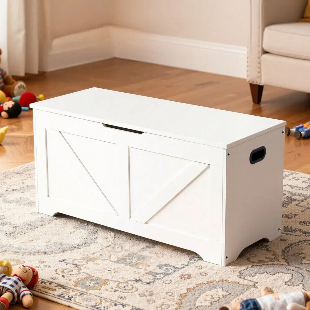 Storage Bench, Wooden Toy Box Chest, Large Storage Cabinet With Safety Hinge, Toddlers Storage Bench For Playroom, Living Room
Storage Bench, Wooden Toy Box Chest, Large Storage Cabinet With Safety Hinge, Toddlers Storage Bench For Playroom, Living Room