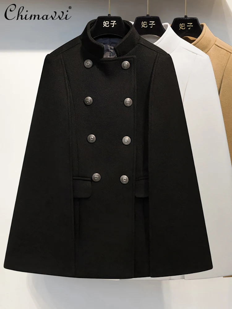 Black Cape Coat Women 2024 Autumn and Winter New Fashion British Style Retro Temperament Slim-fit Ladies Shawl Woolen Coats
Black Cape Coat Women 2024 Autumn and Winter New Fashion British Style Retro Temperament Slim-fit Ladies Shawl Woolen Coats