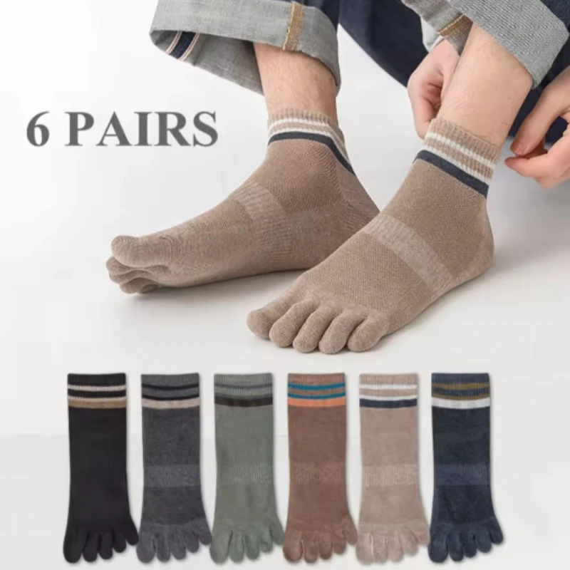 6 Pairs Solid Color Men Toe Socks Fashion Ankle Socks with Separate Fingers High Quality Cotton Five Finger Athletic Short Socks
6 Pairs Solid Color Men Toe Socks Fashion Ankle Socks with Separate Fingers High Quality Cotton Five Finger Athletic Short Socks