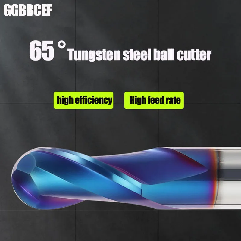 Ball Nose End Mill Tungsten Steel Carbide Cutter CNC Router Bit Milling Tool R0.5 R1 R2 R3 R4 R5 6mm 8mm 10mm Shank HRC65 2Flute
Ball Nose End Mill Tungsten Steel Carbide Cutter CNC Router Bit Milling Tool R0.5 R1 R2 R3 R4 R5 6mm 8mm 10mm Shank HRC65 2Flute