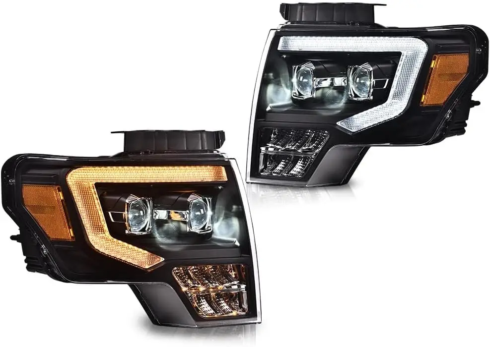 Светодиодные фары DRL, совместимые с 2009 2010 2011 2012 2013 2014 Ford F150 Светодиодные трубчатые фары с двойным проектором и переключением (C)
Светодиодные фары DRL, совместимые с 2009 2010 2011 2012 2013 2014 Ford F150 Светодиодные трубчатые фары с двойным проектором и переключением (C)