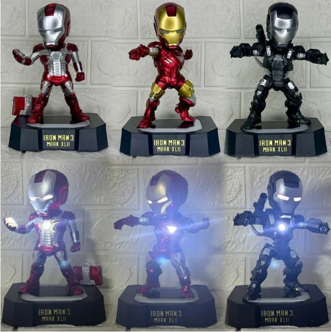 Marvel Avengers Q-версия Железный человек MK6 светящаяся модель настольная фигурка автомобиля орнамент подарок
Marvel Avengers Q-версия Железный человек MK6 светящаяся модель настольная фигурка автомобиля орнамент подарок