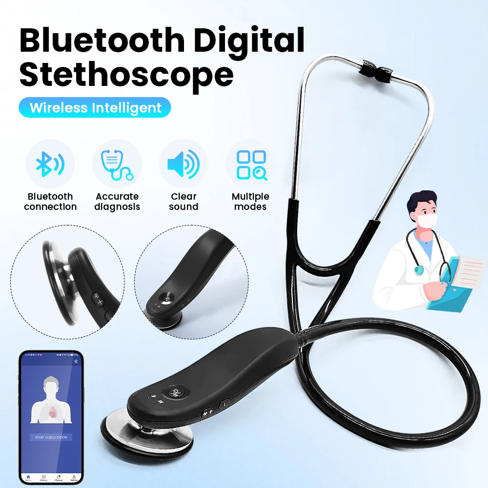 Digital Bluetooth Wireless Intelligent Electronic Stethoscope for Clinics, Hospitals, Homes
Digital Bluetooth Wireless Intelligent Electronic Stethoscope for Clinics, Hospitals, Homes
