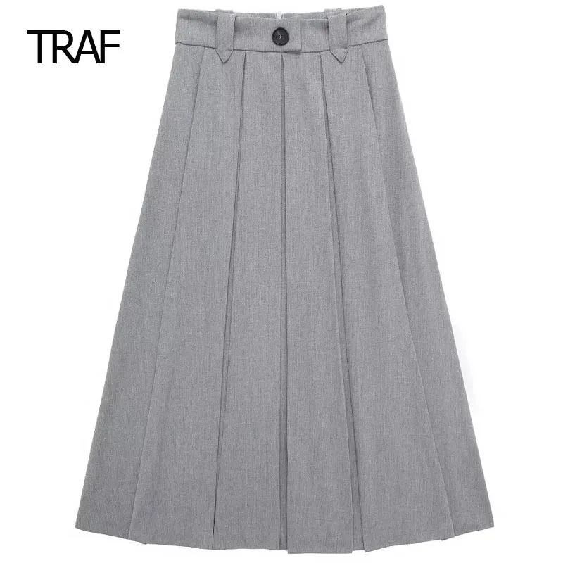 TRAF Midi Pleated Skirt Women's Skirts Spring 2024 Mid Waist Aesthetic Skirt New In Skirt Elegant Luxury Elegant Women's Skirts
TRAF Midi Pleated Skirt Women's Skirts Spring 2024 Mid Waist Aesthetic Skirt New In Skirt Elegant Luxury Elegant Women's Skirts