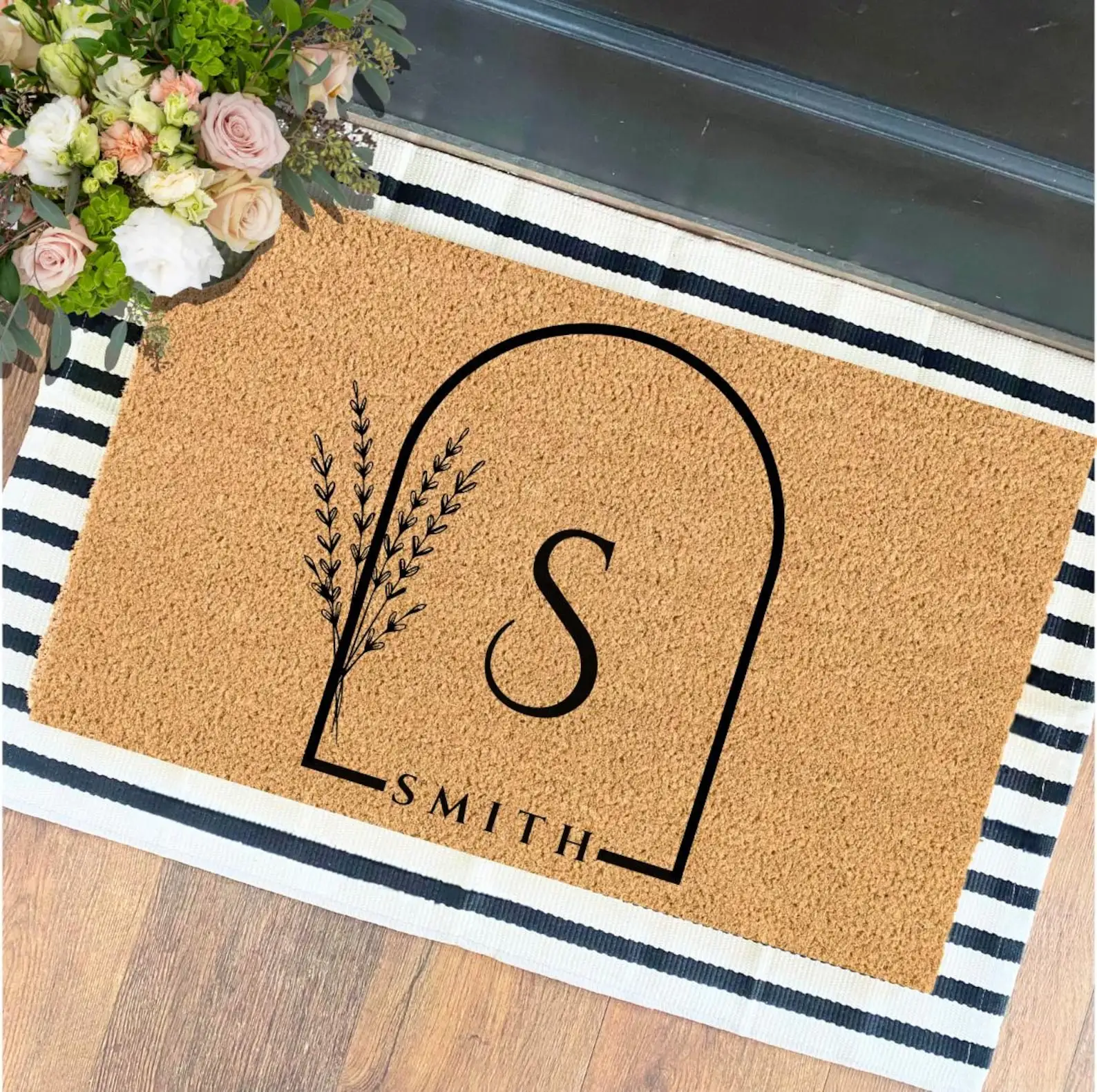 Floral Monogram Custom Doormat Personalized Housewarming Gift New Home Gift Welcome Door Mat Outdoor Indoor Bathroom Coir Rugs
Floral Monogram Custom Doormat Personalized Housewarming Gift New Home Gift Welcome Door Mat Outdoor Indoor Bathroom Coir Rugs