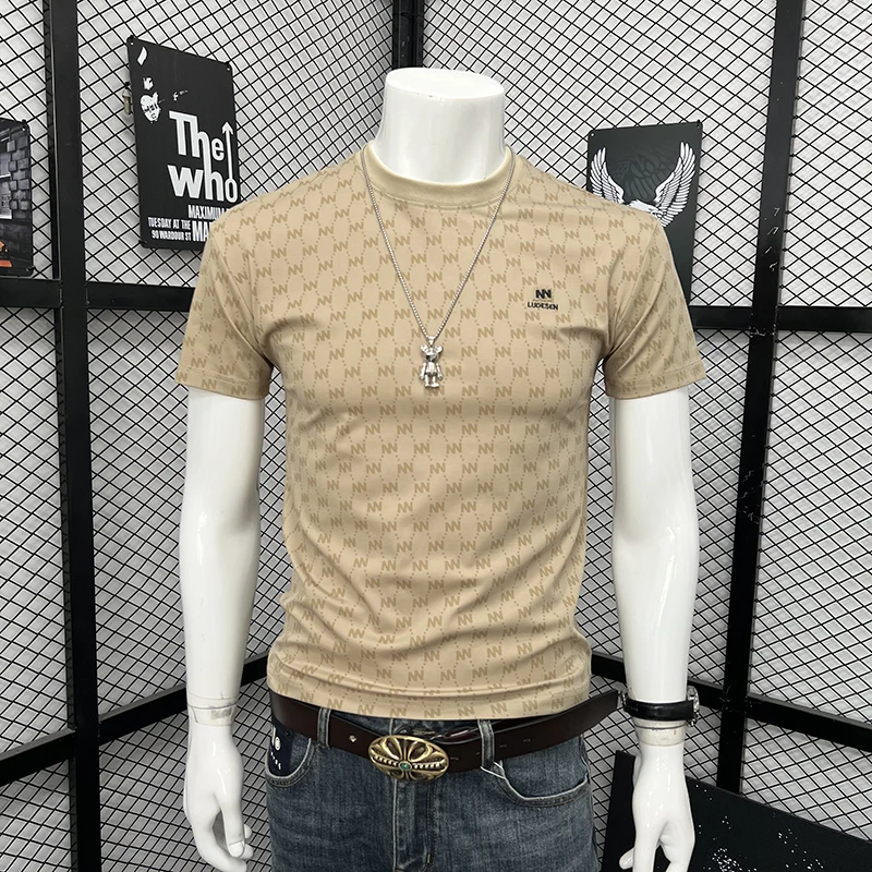 Trendy Men Fashion Full Letter Pattern T-Shirt Crew Neck Loose Personality Streetwear Versatile Casual Summer Male Daily Tops
Trendy Men Fashion Full Letter Pattern T-Shirt Crew Neck Loose Personality Streetwear Versatile Casual Summer Male Daily Tops