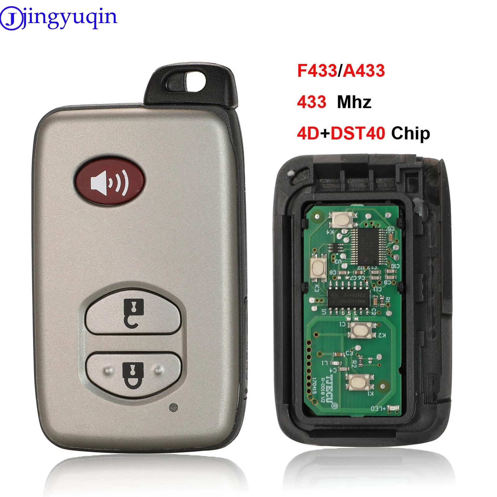 jingyuqin F433/A433 Remote 3B Control Car Smart Key Case For Toyota Camry Land Cruiser Key 433MHZ 4D+DST40 CHIP
jingyuqin F433/A433 Remote 3B Control Car Smart Key Case For Toyota Camry Land Cruiser Key 433MHZ 4D+DST40 CHIP